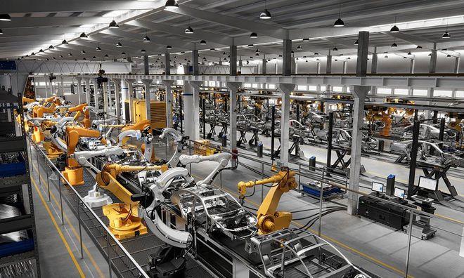 快速地完成零件的装配,生产线可以实现高度自动化;机器人可以根据一定